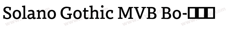 Solano Gothic MVB Bo字体转换